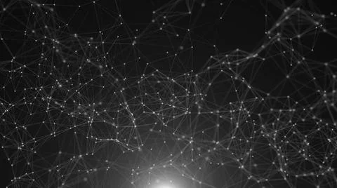 Abstract connected dots Abstract connected dots. Technology concept. 3d re... 스톡 사진