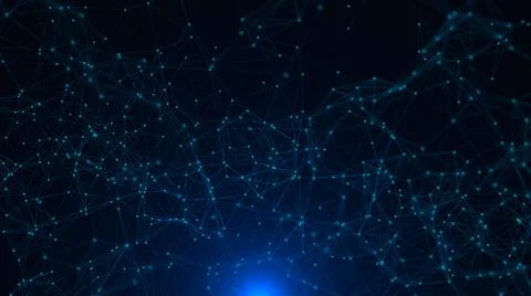 Abstract connected dots Abstract connected dots. Technology concept. 3d re... 스톡 사진