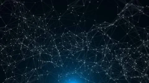 Abstract connected dots Abstract connected dots. Technology concept. 3d re... Stockfoto's