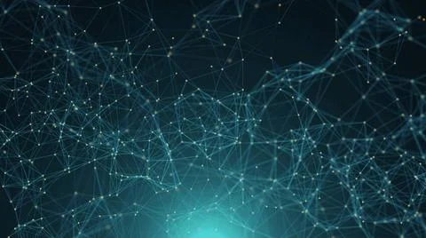 Abstract connected dots Abstract connected dots. Technology concept. 3d re... Foto stock