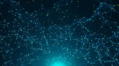 Abstract connected dots Abstract connected dots. Technology concept. 3d re... 스톡 사진