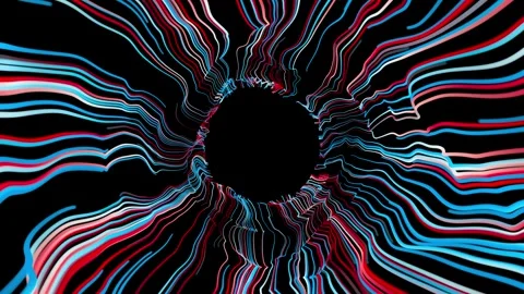 Abstract connected dots and lines on red background Stock Footage 341278651
