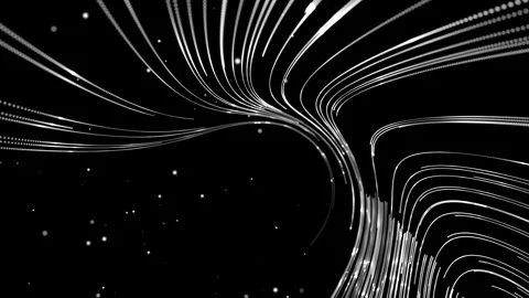 Abstract connected dots and lines on red background Stock Footage 341279012