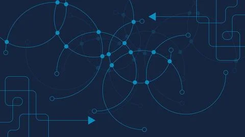 Abstract connected dots and lines for networking Illustrazione stock