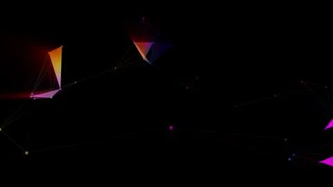 Abstract connected dots and lines on dark background. Plexus background. Stock Illustration
