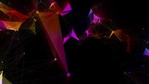 Abstract connected dots and lines on dark background. Plexus background. Stockillustratie