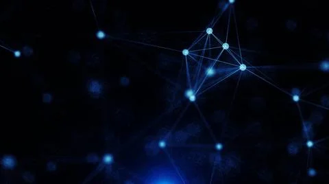 Abstract connected dots on bright blue background Abstract connected dots ... Stockfoto's
