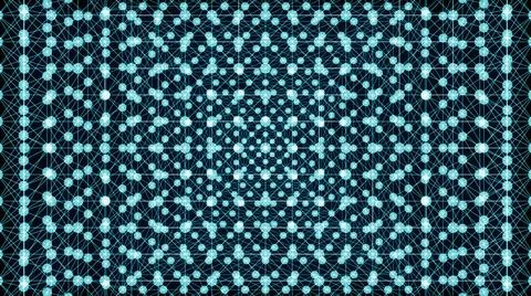 Abstract connected dots on bright blue background Abstract connected dots ... 스톡 사진