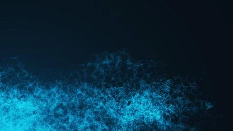 Abstract connected dots on dark background. Technology concept backdrop. Co.. 스톡 사진