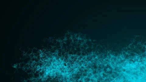 Abstract connected dots on dark background. Technology concept backdrop. Co.. Foto stock