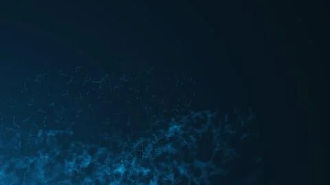 Abstract connected dots on dark background. Technology concept backdrop. Co.. Stock Photos