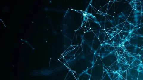 Abstract connected dots. Digital backdrop Abstract connected dots. Digital... Foto stock