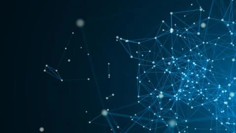 Abstract connected dots. Technology concept. Digital backdrop Stock Illustration