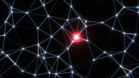 Abstract Connected Dots. Technology Concept Background 3D render. Foto stock