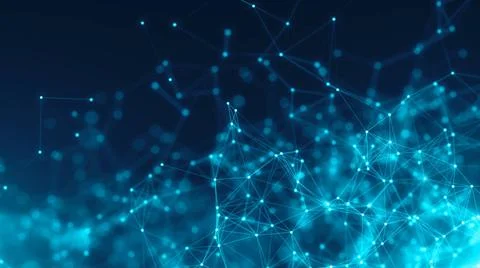 Abstract connected dots. Technology concept background Abstract connected ... Foto stock