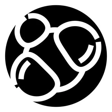 Abstract connected lines forming spherical network symbol Stockillustratie