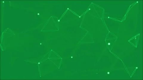 Abstract connected network nodes on green screen video. Stock Footage 341616198
