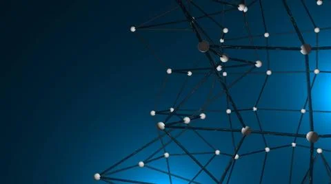 Abstract connected realistic dots Abstract connected realistic dots. Netwo... Foto stock