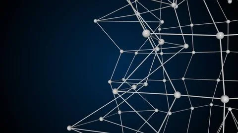 Abstract connected realistic dots Abstract connected realistic dots. Netwo... Foto stock
