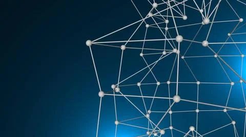 Abstract connected realistic dots Abstract connected realistic dots. Netwo... Foto stock