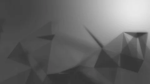 Abstract connected triangles on bright grey background. Technology concept Stock Footage 79868883
