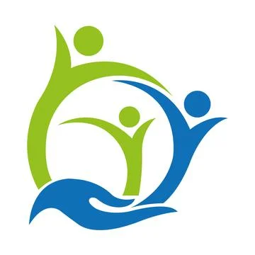 Abstract connected unity people community logo design vector icon. イラスト素材
