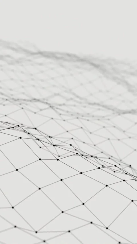 Abstract connecting dots and lines network on white background Stock Footage 334168507