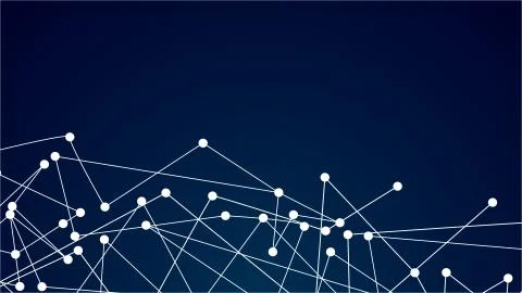 Abstract connecting dots and lines. Connection technology science background Stock Illustration