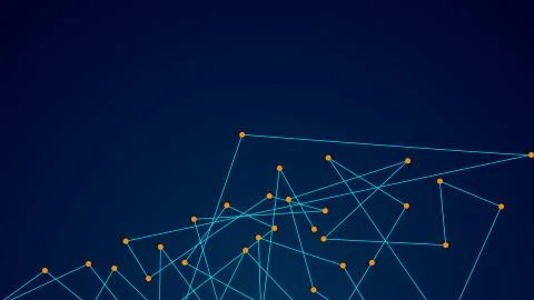 Abstract connecting dots and lines. Connection technology science background 库存插图