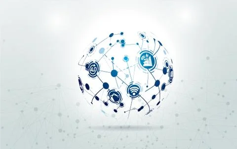 Abstract connecting dots and lines Stock Illustration