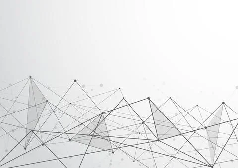 Abstract connecting dots and lines. Connection science background Stock Illustration