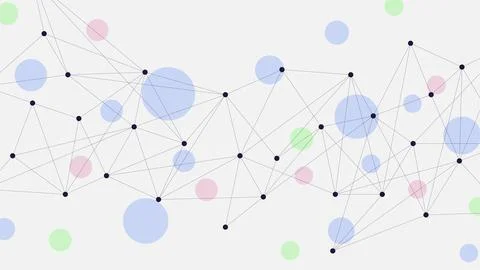 Abstract connecting dots and lines for digital data visualization 스톡 일러스트