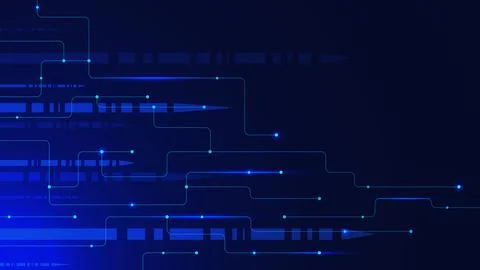 Abstract connecting dots and lines with arrows. Stock Illustration