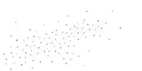 Abstract connecting dots and lines on white background Stock Illustration