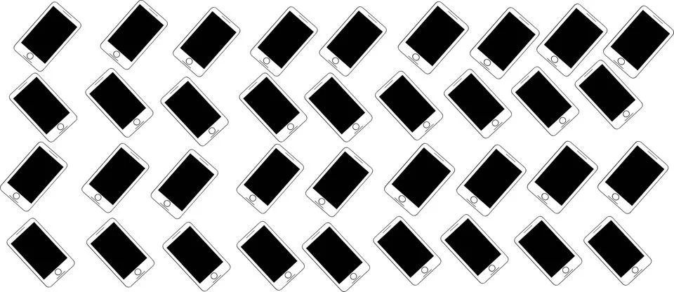 Abstract connection background with mobile Stock Illustration