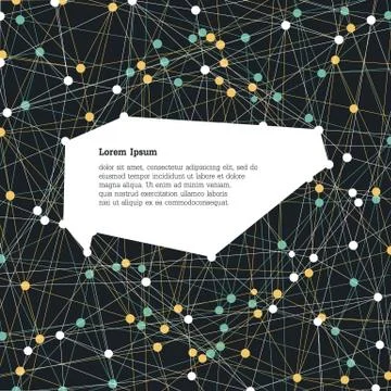 Abstract connection background with speech bubble Stockillustratie