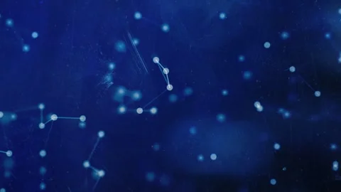 Abstract Connection Dots and Lines Molecular Structure Background Stock Footage 284255593