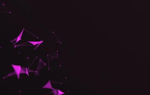 Abstract connection of dots and lines. Technology presentations molecule and  Stock Illustration