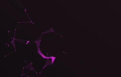 Abstract connection of dots and lines. Technology presentations molecule and  Stock Illustration