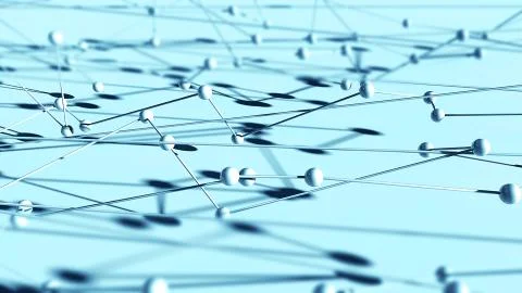 Abstract connection dots. Realistic future background Illustrazione stock
