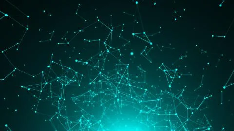 Abstract connection dots. Technology background. Network concept 3d rendered Stock Illustration