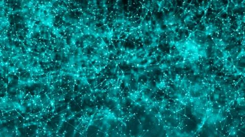 Abstract connection dots. Technology background. Digital drawing blue theme Stock Illustration