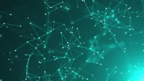 Abstract connection dots. Technology background. Network concept. 3d rendering Stock Illustration