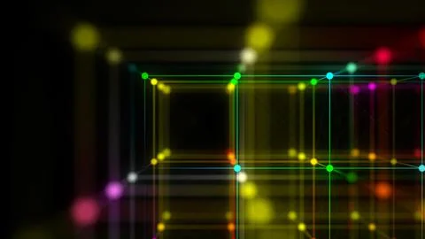 Abstract connection dots Technology background Network concept 3d rendering Stock Photos