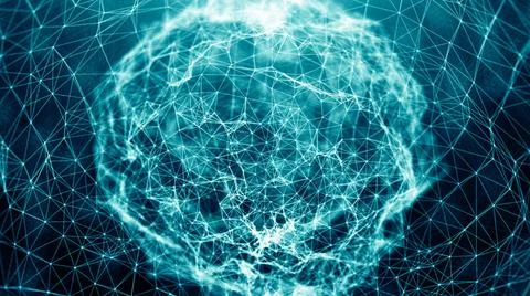 Abstract connection dots. Technology background. Digital theme. Network co... 스톡 사진