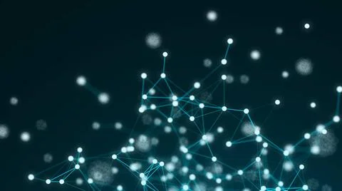 Abstract connection dots. Technology background. Digital theme. Network co... Foto stock