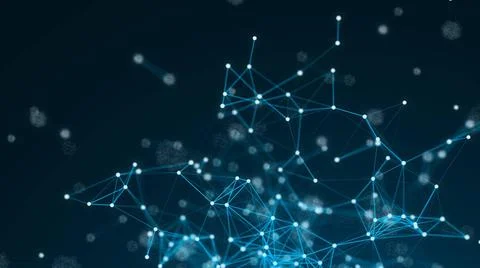 Abstract connection dots. Technology background. Digital theme. Network co... Stockfoto's