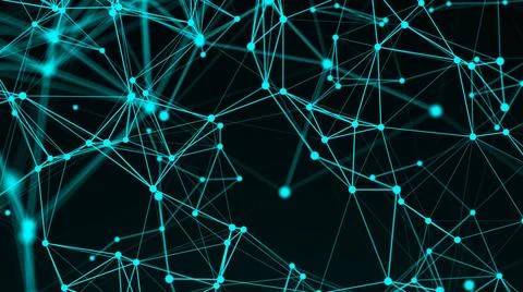 Abstract connection dots. Technology background. Network concept 3d render... 스톡 사진