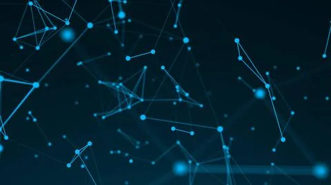 Abstract connection dots. Technology background. Network concept 3d render... 스톡 사진