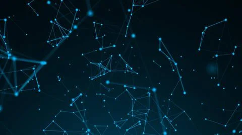 Abstract connection dots. Technology background. Network concept 3d render... Foto stock